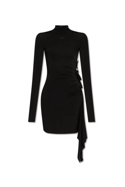Off-White Draped Mini Dress