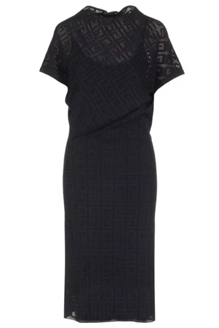 Givenchy Monogrammed Sheer Detailed Dress