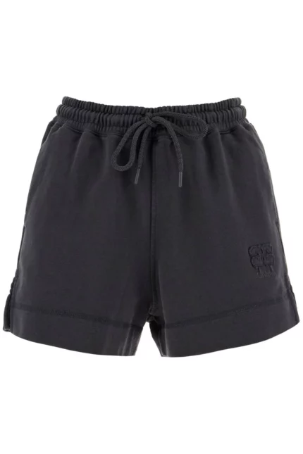 Ganni Logo Embroidered Drawstring Shorts