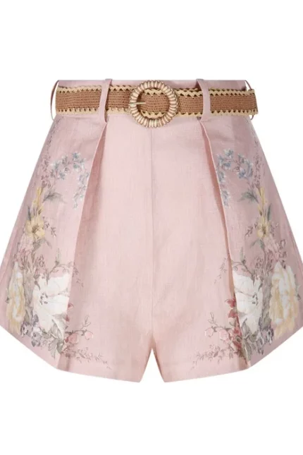 Zimmermann Waverly Floral Printed High Waist Shorts