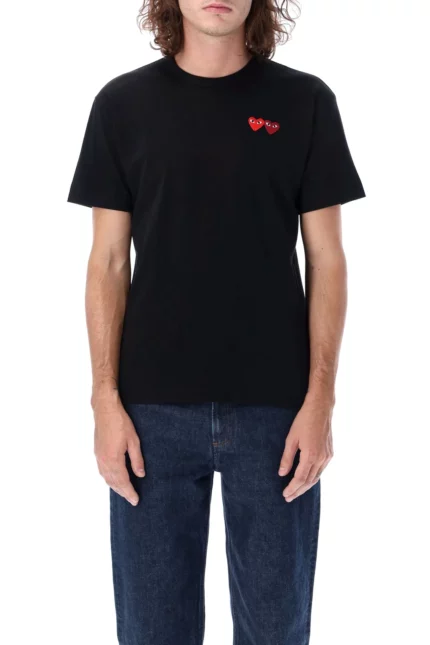 Comme des Garçons Play Double Patch Crewneck T-Shirt
