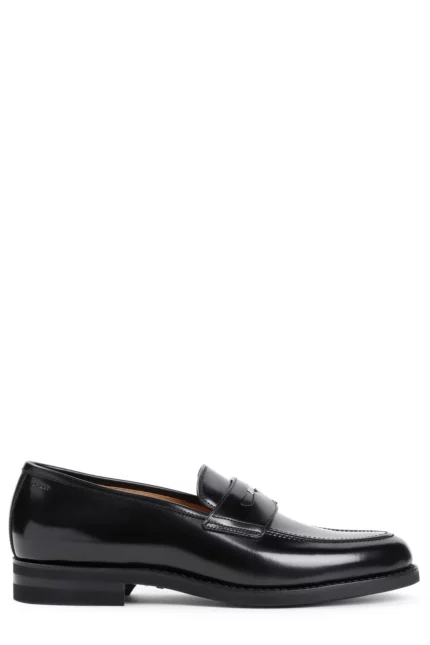 Bally Logo Plaque Slip-On Loafers