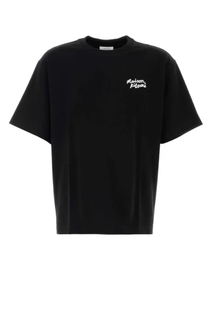 Maison Kitsuné Logo-Embroidered Crewneck T-Shirt