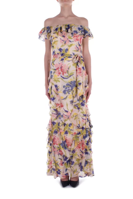 Ralph Lauren Off-Shoulder Floral Printed Dress