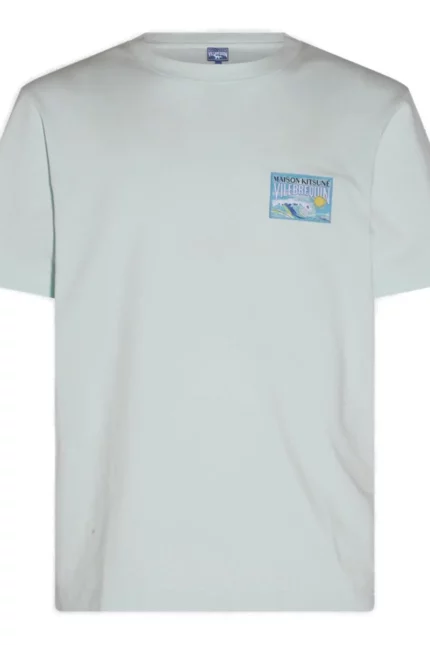 aison Kitsuné X Vilebrequin Logo Printed Crewneck T-Shirt