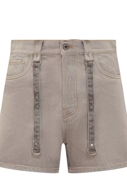 Off-White Logo Patch Denim Shorts