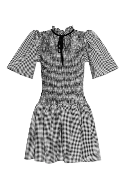 Ganni Checked Mini Dress