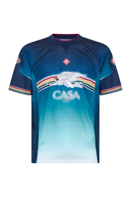 Casablanca Printed Football Jersey T-Shirt