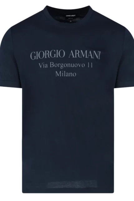 Giorgio Armani Logo Print Crewneck T-Shirt