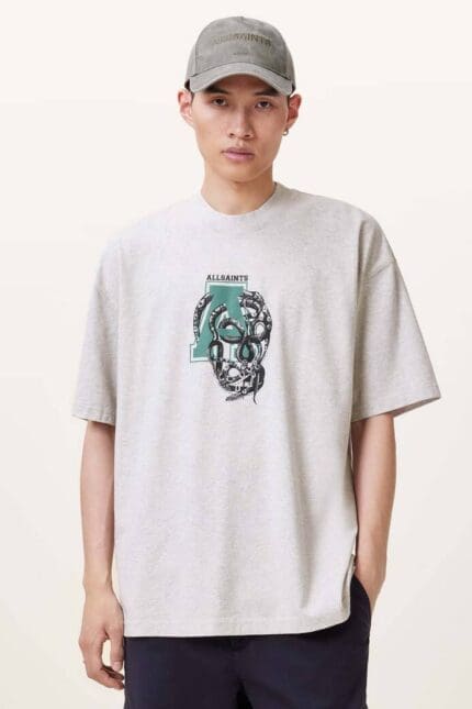 Caduceus Oversized Graphic Printed T-Shirt