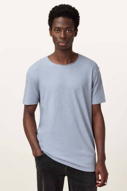 Figure Crew Neck Raw Edge T-Shirt