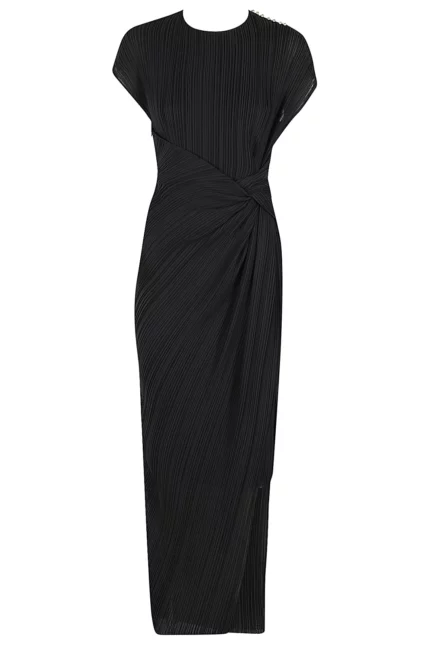 Lanvin Asymmetrical Pleated Dress