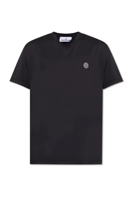 Stone Island Compass Patch V-Neck T-Shirt
