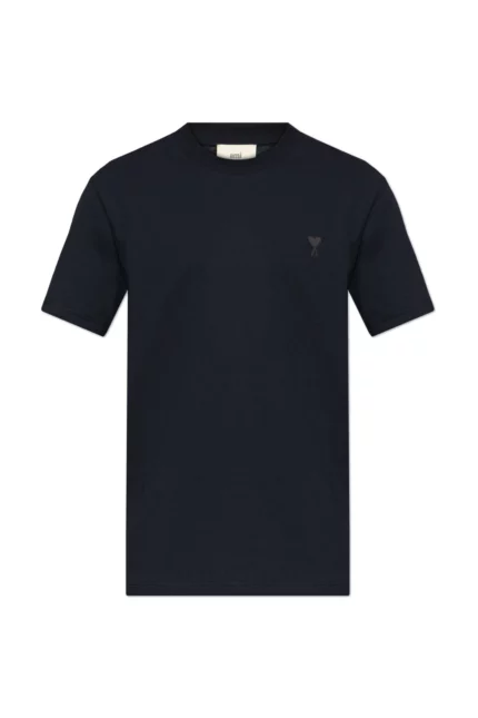AMI Paris Ami de Coeur Logo Embroidered Crewneck T-Shirt