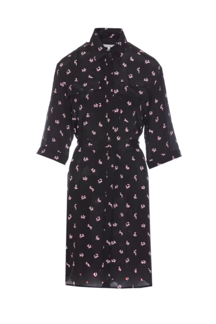 Maison Kitsuné Fancy Fox Motif Shirt Dress