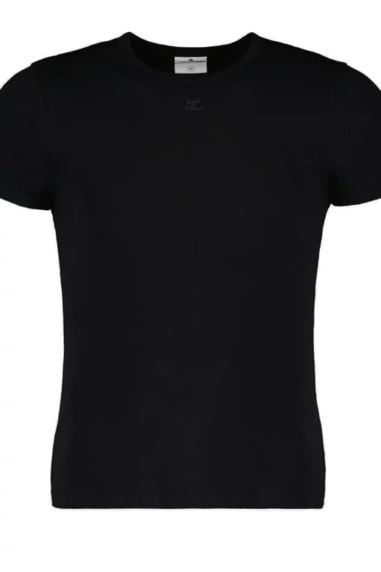 Courrèges Logo Embroidered Crewneck T-Shirt