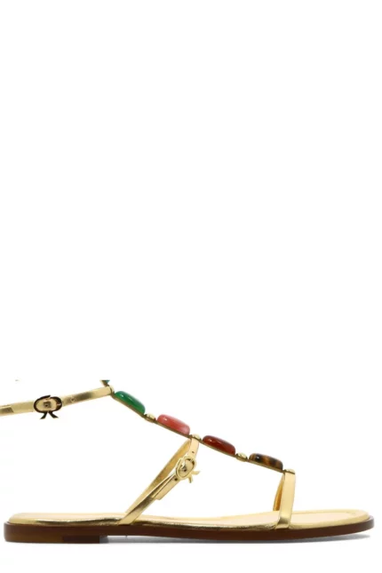 Gianvito Rossi Shanti Embellished Flat Sandals