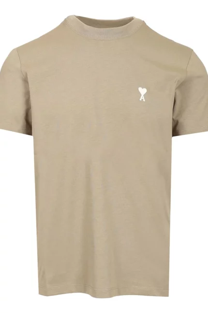 AMI Paris Logo Embroidered Crewneck T-Shirt