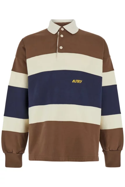 Autry Striped Jersey Polo Shirt
