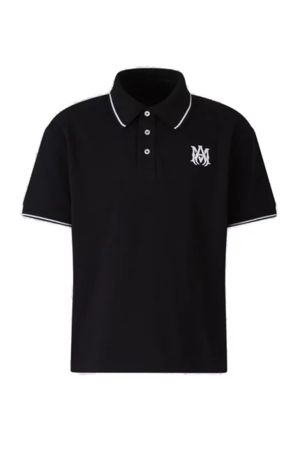 Amiri MA Embroidered Short-Sleeved Polo Shirt