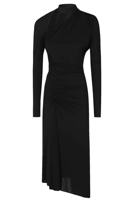 Victoria Beckham Cut-Out Detailed Asymmetric Midi Dress