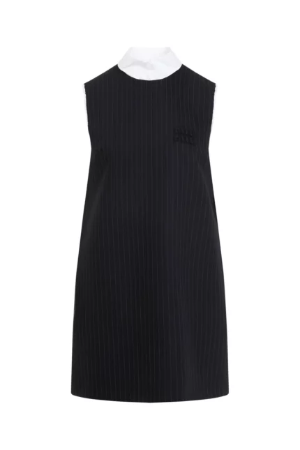 Miu Miu Logo-Appliqué Sleeveless Mini Dress