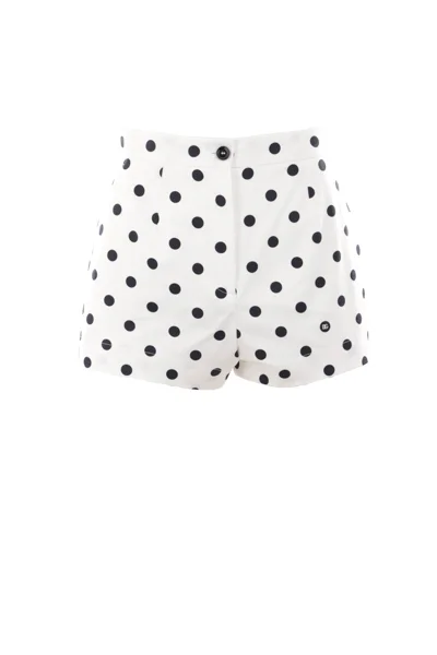 Dolce & Gabbana Polka-Dot Printed High Waist Shorts