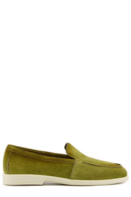 Santoni Round-Toe Slip-On Loafers