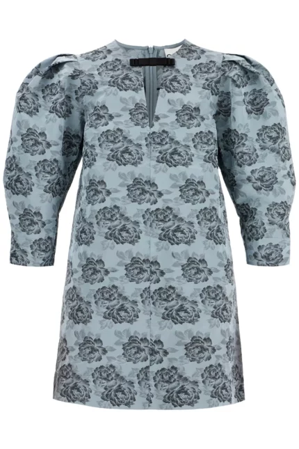 Ganni Floral Jacquard A-Line Mini Dress