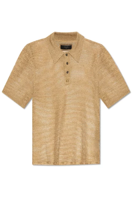 Amiri MA Logo Plaque Short-Sleeved Polo Shirt