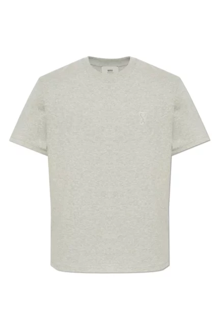 AMI Logo Embossed Crewneck T-Shirt
