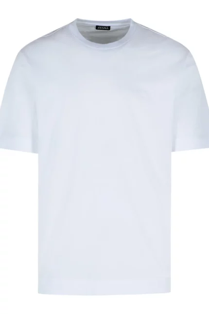 Zegna Logo Embroidered Crewneck T-Shirt