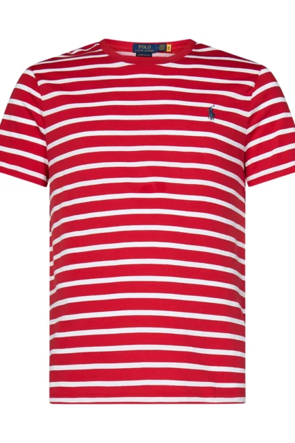 Polo Ralph Lauren Logo Embroidered Striped T-Shirt