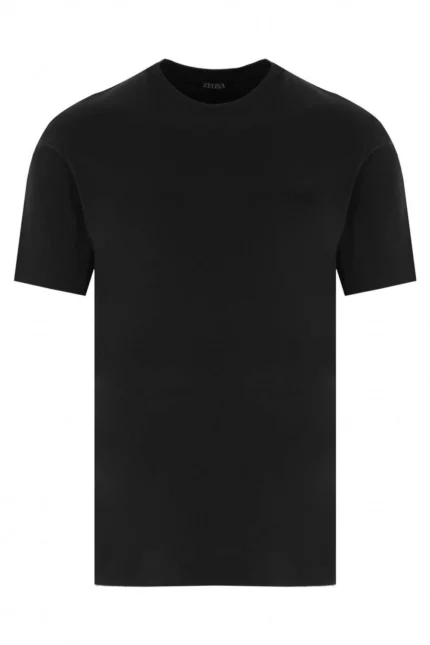 Zegna Logo Embroidered Crewneck T-Shirt
