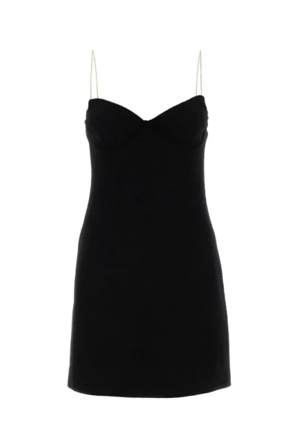 Miu Miu Sweetheart-Neck Spaghetti Strap Mini Skirt