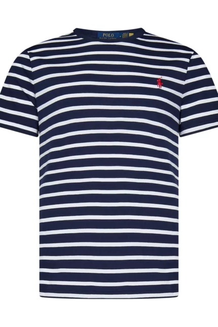 Polo Ralph Lauren Logo Embroidered Striped T-Shirt