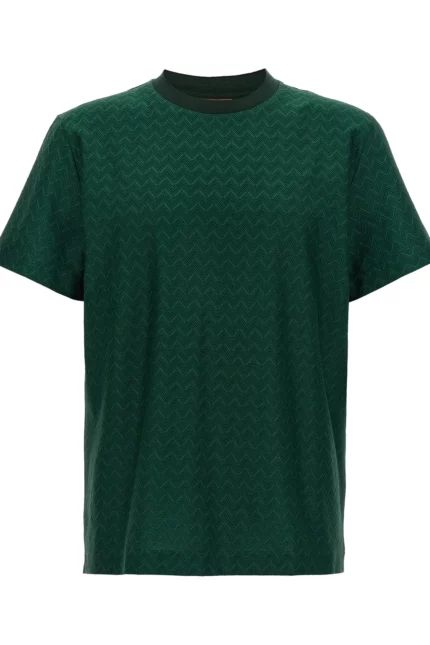 Missoni Tone-On-Tone Zig Zag Jersey Crewneck T-Shirt