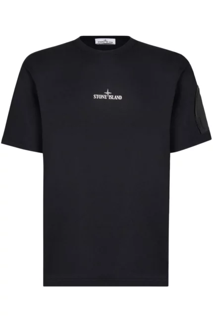 Stone Island Logo Printed Crewneck T-Shirt