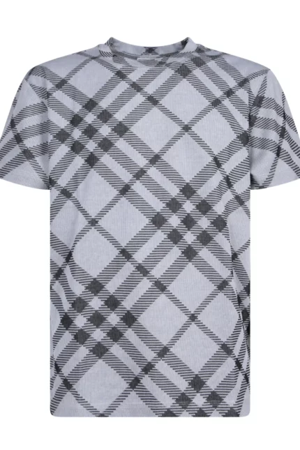 Burberry Check Printed Crewneck T-Shirt