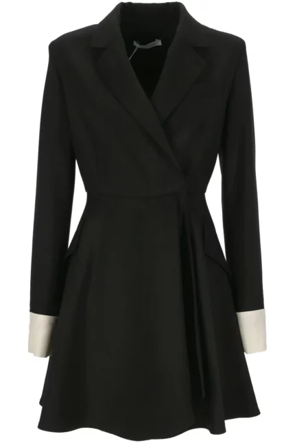 Max Mara Pleated Long-Sleeved Blazer Dress