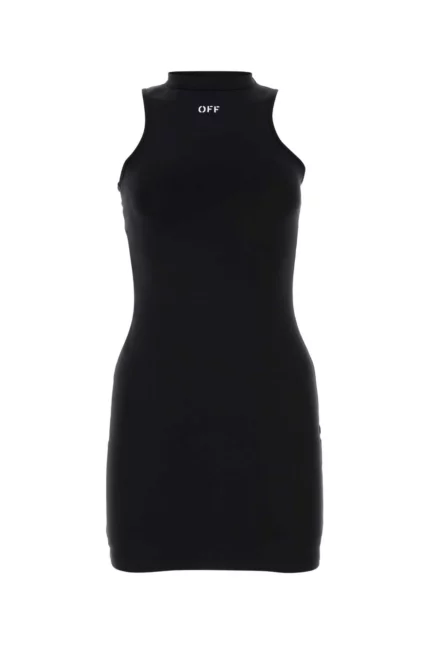 Off-White Sleek Rowing Sleeveless Mini Dress