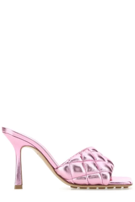 Bottega Veneta Quilted Square Toe Sandals