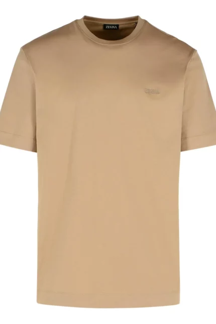 Zegna Logo Embroidered Crewneck T-Shirt