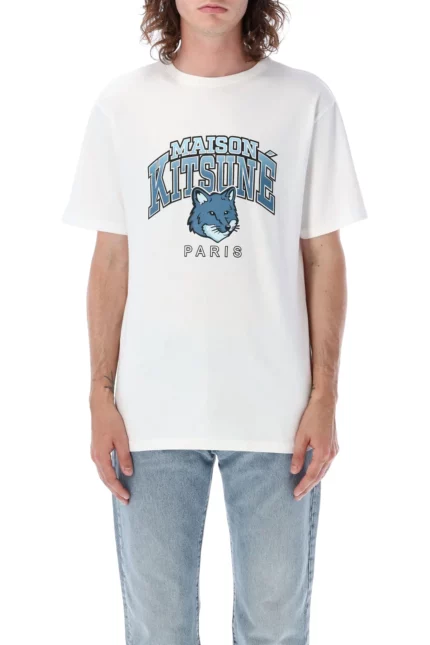 Maison Kitsuné Logo Printed Crewneck T-Shirt