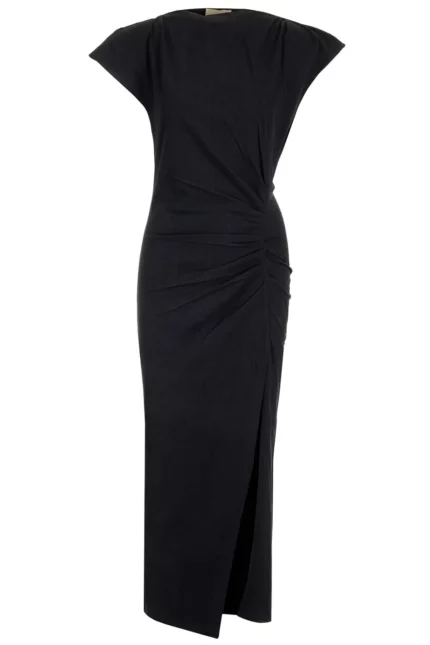 Isabel Marant Nadela Ruched Detailed Midi Dress