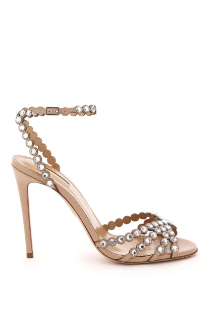 Aquazzura Tequila Embellished Heeled Sandals