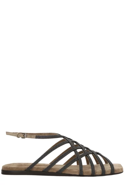 Brunello Cucinelli Monile Ankle Strap Sandals