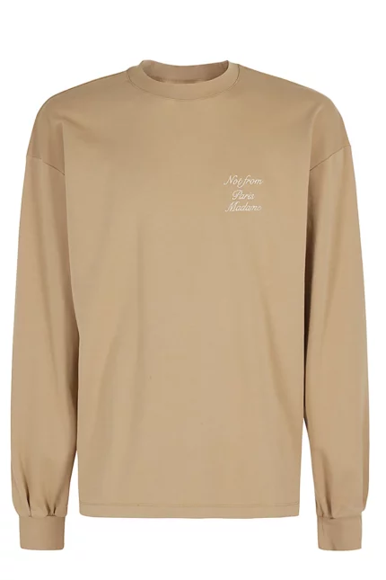 Drôle de Monsieur Le Slogan Long-Sleeved T-Shirt