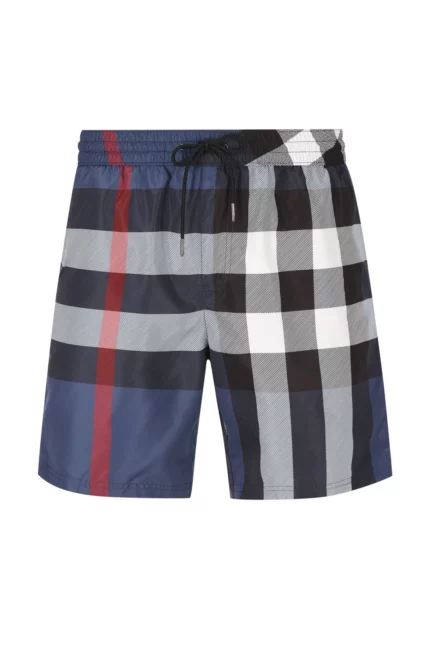Burberry Checked Drawstring Swim Shorts