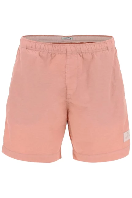 C.P. Company Logo Patch High Waist Swim Shorts